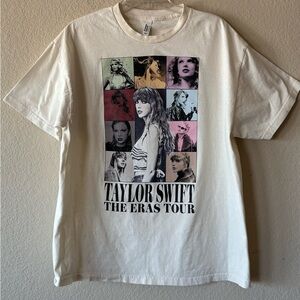 Taylor Swift The Eras Tour T-Shirt Cream Beige Official Merch XL